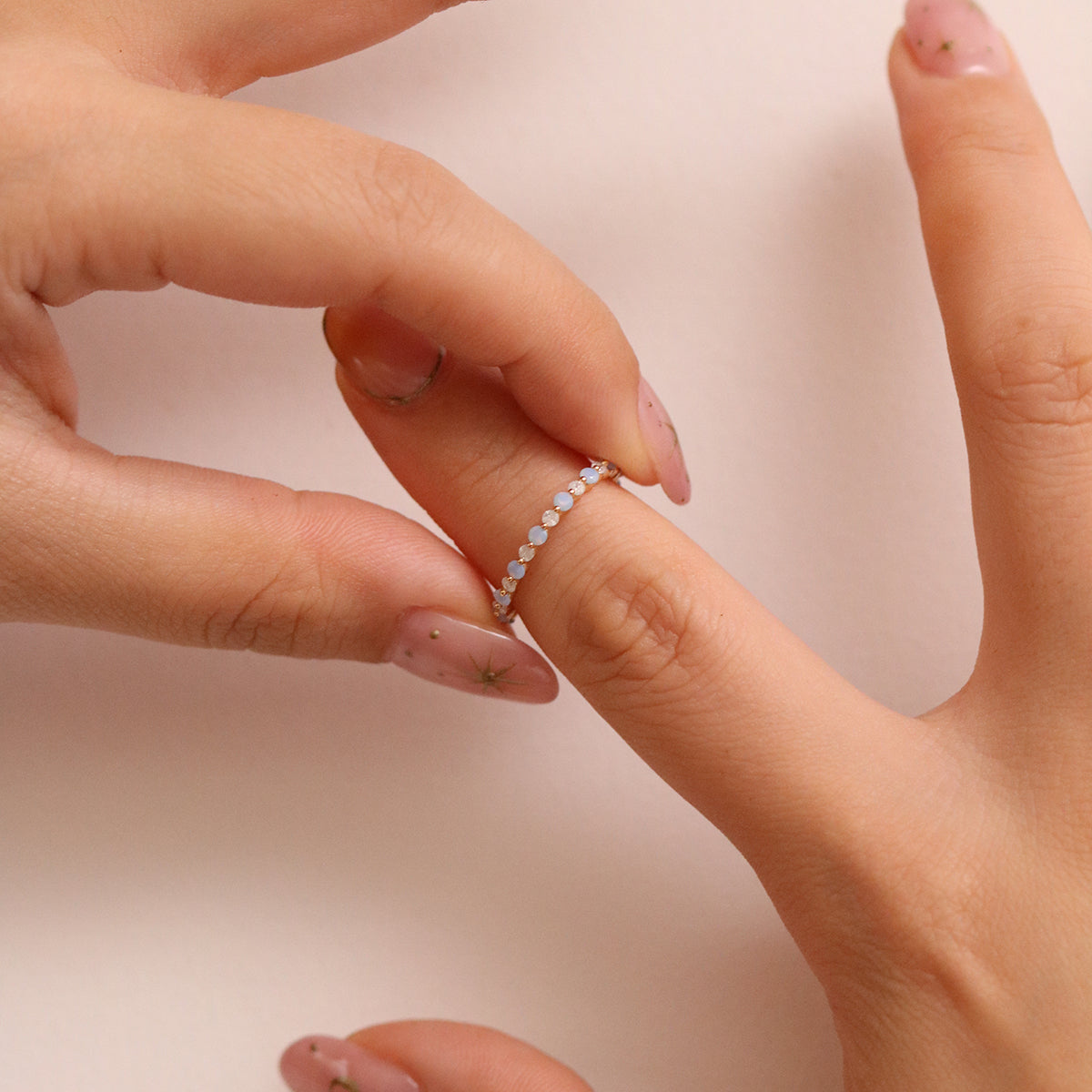 Baby Blue Moonstone ring